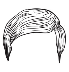 Regular Men Hair Hand Drawn