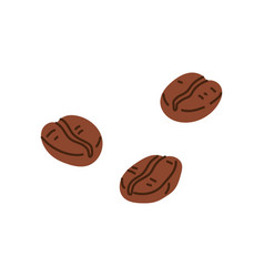 Roasted Coffee Bean Grain Isolated Color Food Icon