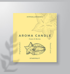 Aroma Candle Label Template Starfruit Scent