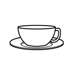 Coffee cup outline Royalty Free Vector Image - VectorStock