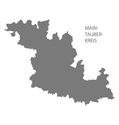 Main-tauber-kreis County Map Of Baden