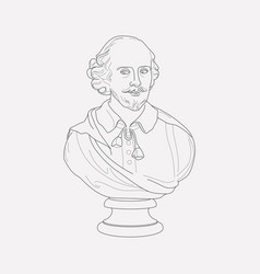 Shakespeare Silhouette Icon Line Element