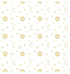 Sun Moon Planet Seamless Pattern