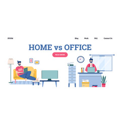 Working In Office Against Work From Home Banner