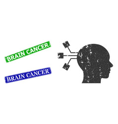 Brain Connection Scratched Icon And Scratched