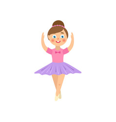 Flat Teen Kid Ballerina Isolated