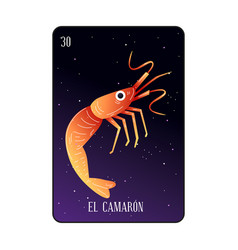 Loteria Shrimp Card