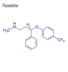 Skeletal Formula Fluoxetine Drug Chemical