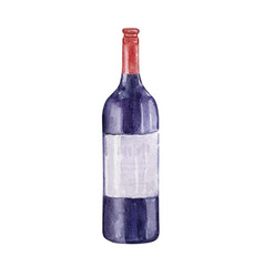 Watercolor Christmas Wine Bottle