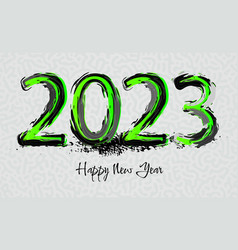 2023 Happy New Year Numbers Paint Brush