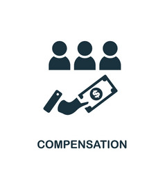 Compensation Icon Monochrome Sign From Crisis