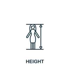 Height Icon Line Simple Health Check Icon