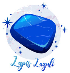 Lapis Lazuli Stone With Text