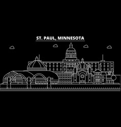 St Paul Silhouette Skyline Usa - Paul