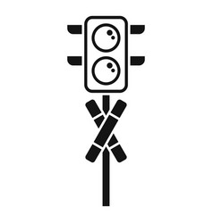 Border Rail Icon Simple Stop Traffic