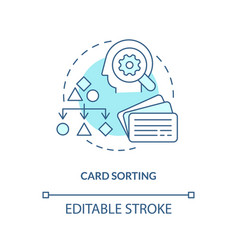 Card Sorting Turquoise Concept Icon