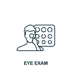 Eye Exam Icon Line Simple Health Check Icon