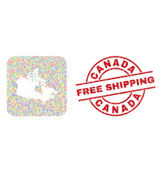 Free Shipping Scratched Seal And Canada Map