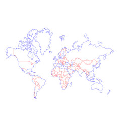 World Map Lasercut - Mercator Projection