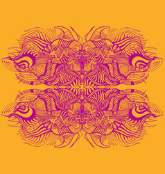 Duotone Abstract Pattern With Psychedelic Colorful