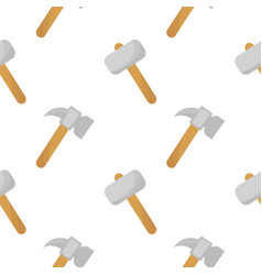 Hammer Seamless Pattern With Construction Theme