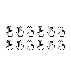 Index Finger Click Icons Set