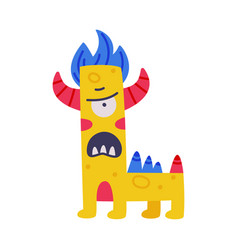 Monster Alphabet With Yellow Angry Capital Letter