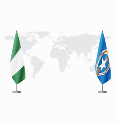 Nigeria And Northern Mariana Islands Flags