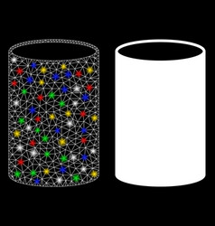 Flare Mesh 2d Cylinder Icon With Spots