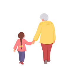 Grandmother And Granddaughter Walking