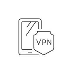 Mobile Vpn Line Outline Icon