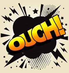 Ouch Text Explosion Effect Blast Comic Word