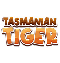 Tasmanian Tiger Text Icon