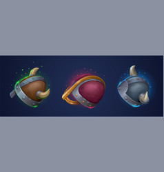 Viking Helmets Game Props Icons War Hats Assets