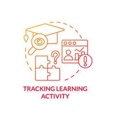 Tracking Learning Activity Red Gradient Concept