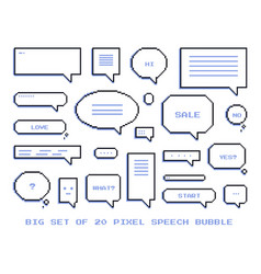 Big Set Of Pixel Speech Bubbles