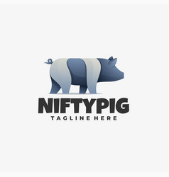 Logo Nifty Pig Gradient Colorful Style