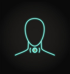 Neon Choking Feeling Icon In Line Style