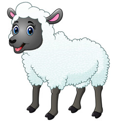 A beautiful sheep isolated on white background Vector Image