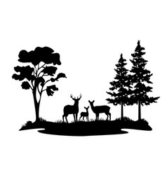 Deer And Trees