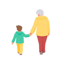 Grandmother And Grandson Walking