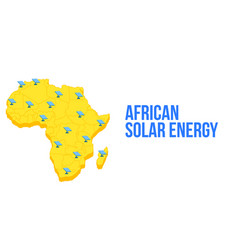 Solar Panels Are Located On The Map Of Africa