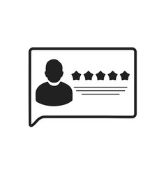 User Review Or Feedback Icon Flat Style Eps