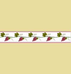 Vine Ornament On Ribbon Border For Labels