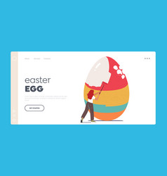 Easter Egg Landing Page Template Woman Prepare