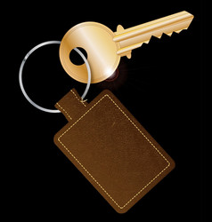 Leather Key Fob With Key