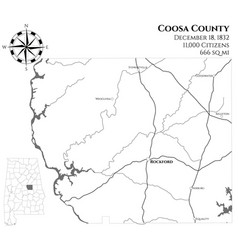 Map Of Coosa County In Alabama