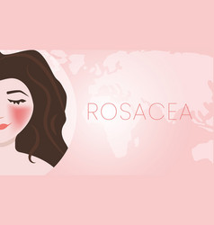 Beautiful Rosacea Skin Illness Background Design