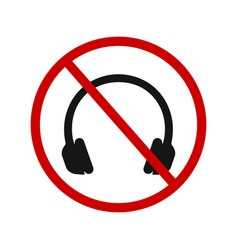 No Headphones Allowed Icon Earphones Prohibited