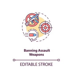 Ban Assault Weapons Concept Icon